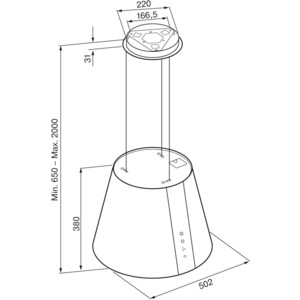Вытяжка Krona HOLLY ISOLA 500 BLACK S