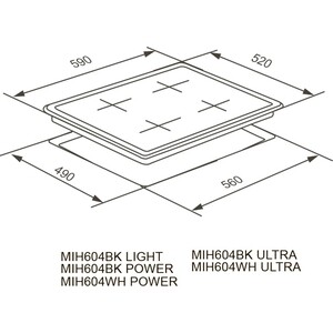 Индукционная варочная панель Meferi MIH604BK POWER