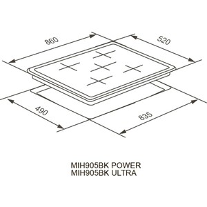 Индукционная варочная панель Meferi MIH905BK POWER