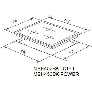 Электрическая варочная панель Meferi MEH453BK POWER