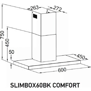 Вытяжка Meferi SLIMBOX60BK COMFORT