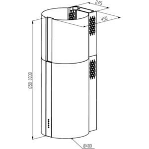 Вытяжка Meferi TUBE40IX POWER