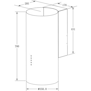 Вытяжка Meferi TUBE35BK ULTRA