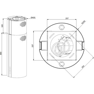 Вытяжка Meferi TUBE40BK ISLA POWER
