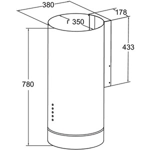 Вытяжка Meferi TUBE35GOLD COMFORT