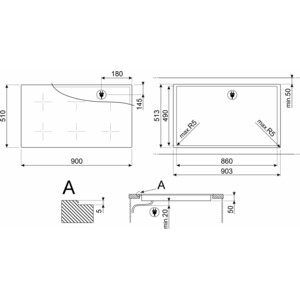 Индукционная варочная панель Smeg SIM3964MB