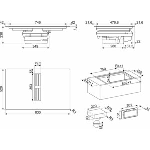 Индукционная варочная панель Smeg HOBD682D2