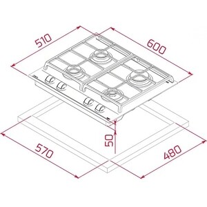 Газовая варочная панель Teka GZC 64300 XBN Black