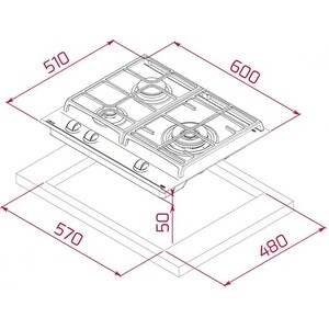 Газовая варочная панель Teka GZC 63310 XBN Black