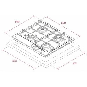 Газовая варочная панель Teka GSC 64320 RBN AT OB