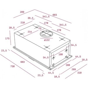 Вытяжка встраиваемая Teka GFH 73 SS