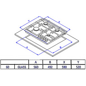 Газовая варочная панель Weissgauff HG 631 BGV