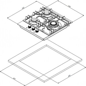 Газовая варочная панель Weissgauff HGG 451 BERV