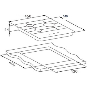 Газовая варочная панель Weissgauff HGG 451 WGh Nano Glass