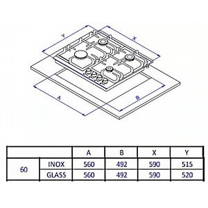 Газовая варочная панель Weissgauff HGG 641 WGV Nano Glass