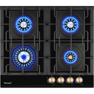 Газовая варочная панель Weissgauff HGG 641 BV Volcano Burner Nano Glass