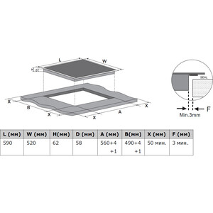 Индукционная варочная панель Weissgauff HI 642 WSCM