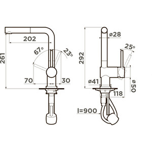 Смеситель для кухни Omoikiri Akashi-S-WH белый (4994572)