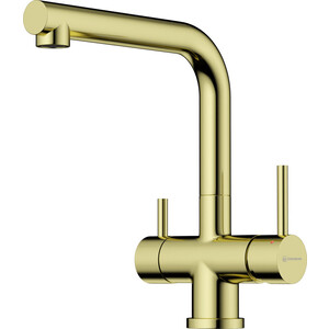Смеситель для кухни Omoikiri Takamatsu-LG с подключением фильтра, светлое золото (4994477)