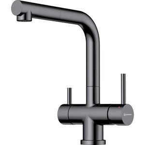 Omoikiri Takamatsu-S-GM с подключением фильтра, вороненая сталь (4994564)