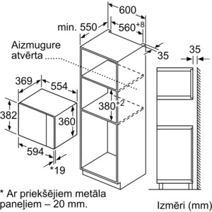 Встраиваемая микроволновая печь Bosch BEL454MB1F