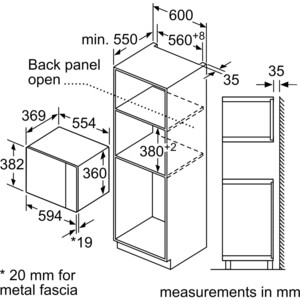 Встраиваемая микроволновая печь Bosch BEL554MW2