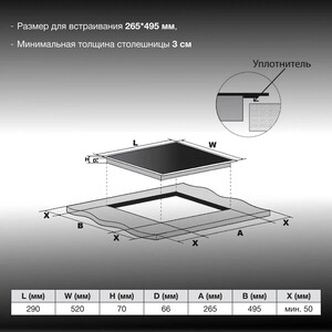 Индукционная варочная панель Hyundai HHI 3710 BG