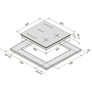 Индукционная варочная панель Krona GENESIS max 60 BL