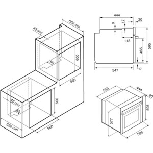 Электрический духовой шкаф Krona INFINITUM max 60 BL/BL