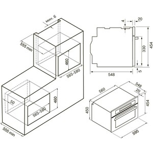 Электрический духовой шкаф Krona RATSEL 45H BL/BL