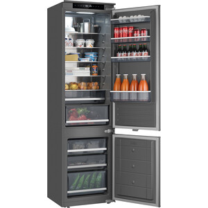 Встраиваемый холодильник Weissgauff WRKI 2000 Total NoFrost Inverter Premium EcoFresh Inox