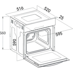 Электрический духовой шкаф Weissgauff EOM 710 SW