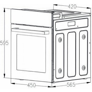 Электрический духовой шкаф Weissgauff EOY 4511 Touch DB