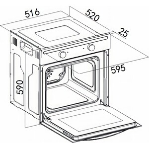 Электрический духовой шкаф Weissgauff EOM 104 B