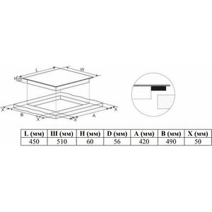Индукционная варочная панель Weissgauff HI 430 WA Cross