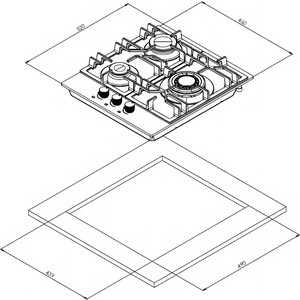 Газовая варочная панель Weissgauff HGG 451 WV