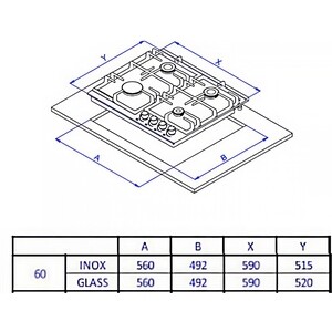 Газовая варочная панель Weissgauff HG 641 WGV