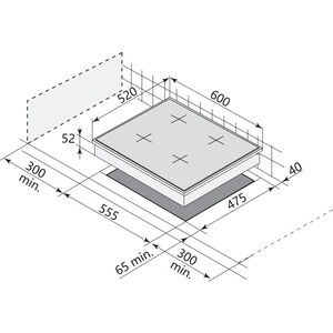 Газовая варочная панель Weissgauff HGG 640 BG Premium Brass