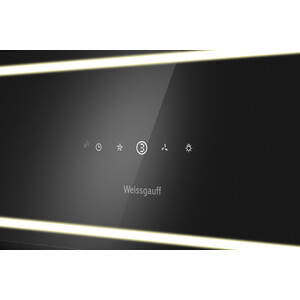 Вытяжка встраиваемая Weissgauff Quadra 600 Touch Black Glass