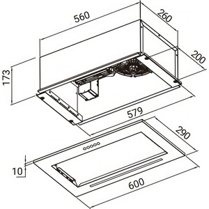 Вытяжка встраиваемая Weissgauff Integra 850 PB BL