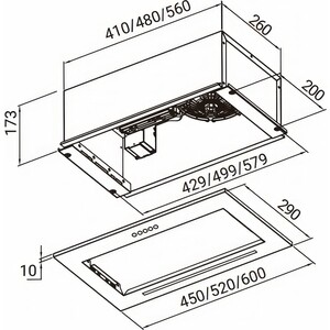 Вытяжка встраиваемая Weissgauff Integra 850 PB IX