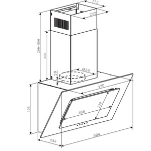 Вытяжка Weissgauff Zaurak 50 PB BL