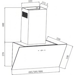 Вытяжка Weissgauff Yota 500 Touch Black Glass