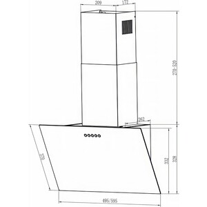 Вытяжка Weissgauff Sigma 50 Touch Black Glass