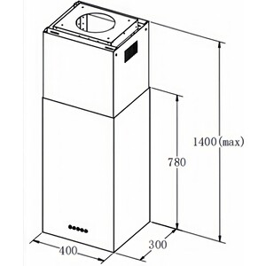 Вытяжка островная Weissgauff Box 1400 Island BL