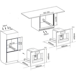 Кофемашина встраиваемая Weissgauff WCMI-572 Touch Cappuccino