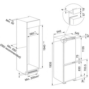 Встраиваемый холодильник Franke FCB 360 V NE D