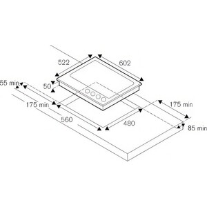 Газовая варочная панель Bertazzoni P604LHERAG
