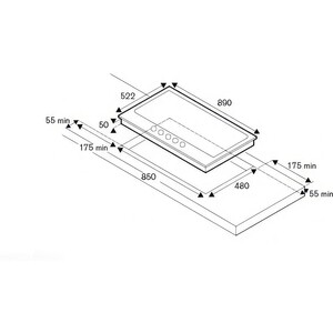 Газовая варочная панель Bertazzoni P905LPRONE