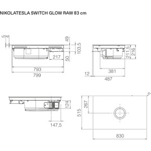 Электрическая варочная панель Elica NIKOLATESLA SWITCH GLOW RAW BR/A/83